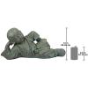 Design Toscano Resting Serene Baby Monk Asian Boy Garden Statue, 24 inches Wide, 12 inches Tall, Cast Stone Resin, Green Bronze Finish(Resting Serene Baby Buddha)