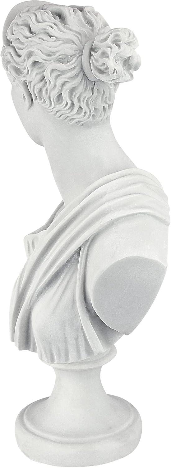 imageDesign Toscano Apollo Belvedere Bust Statue Single White TwinDiana of Versailles