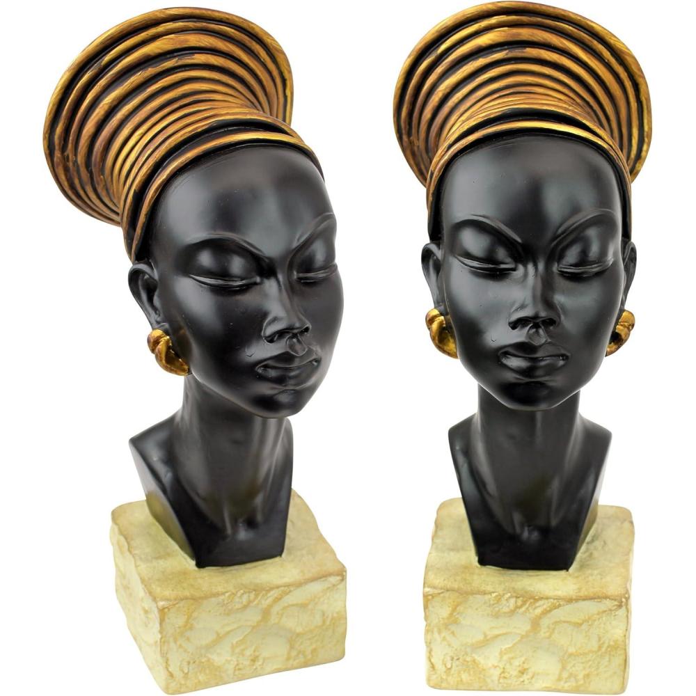 imageDesign Toscano Apollo Belvedere Bust Statue Single White TwinSet of 2