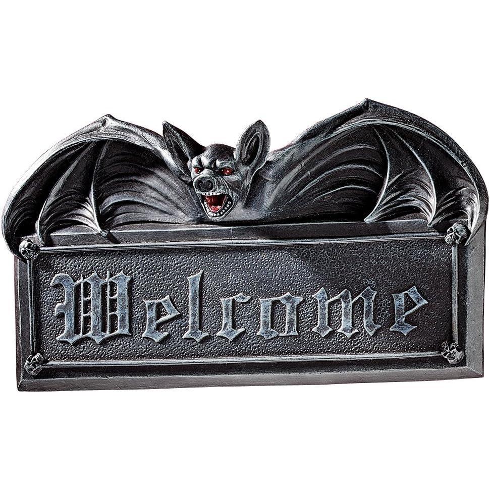 imageDesign Toscano Welcome Sign Vampire Bat Welcome Wall Sculpture Bat Figure CL6358Single