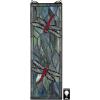 Design Toscano TF53502 Tiffany Style Dragonfly Stained Glass Window Hanging Panel, 21 Inch, Smokey Blue