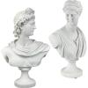 Design Toscano Apollo Belvedere Bust Statue, Single, White Twin(Diana and Apollo Set)