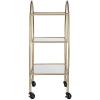 Design Toscano Art Deco Savoy Trolley Drinks Bar Cart, Gold Finish