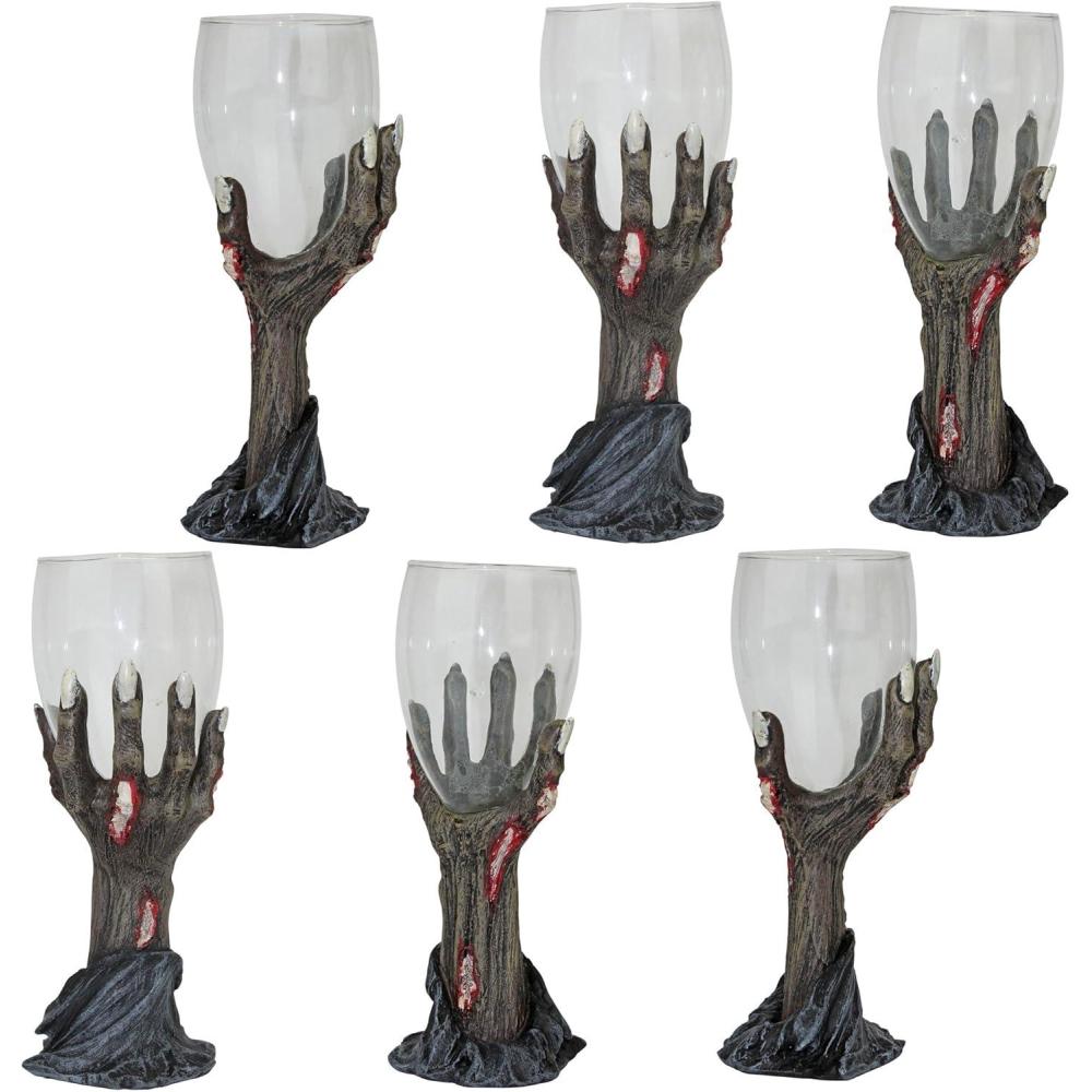 imageDesign Toscano Toast of the Zombie Sculptural GobletSet of 6