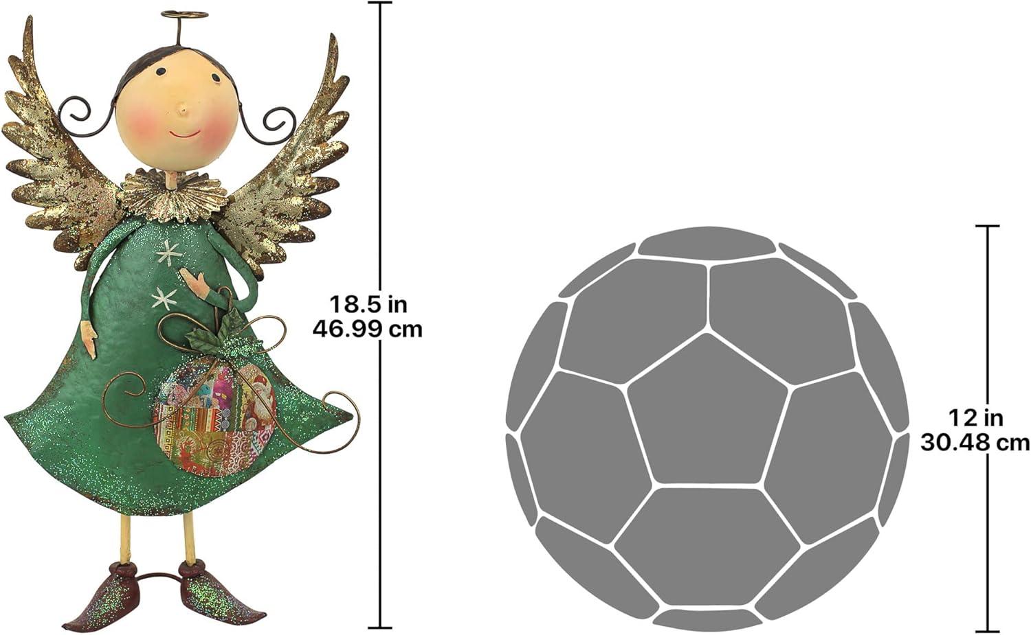imageDesign Toscano Holiday Helper Metal Angel Statue Collection BlancheBlance