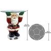 Christmas Decorations – Santa Claus Glass Topped Holiday Decor Side Table