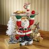 Christmas Decorations – Santa Claus Glass Topped Holiday Decor Side Table
