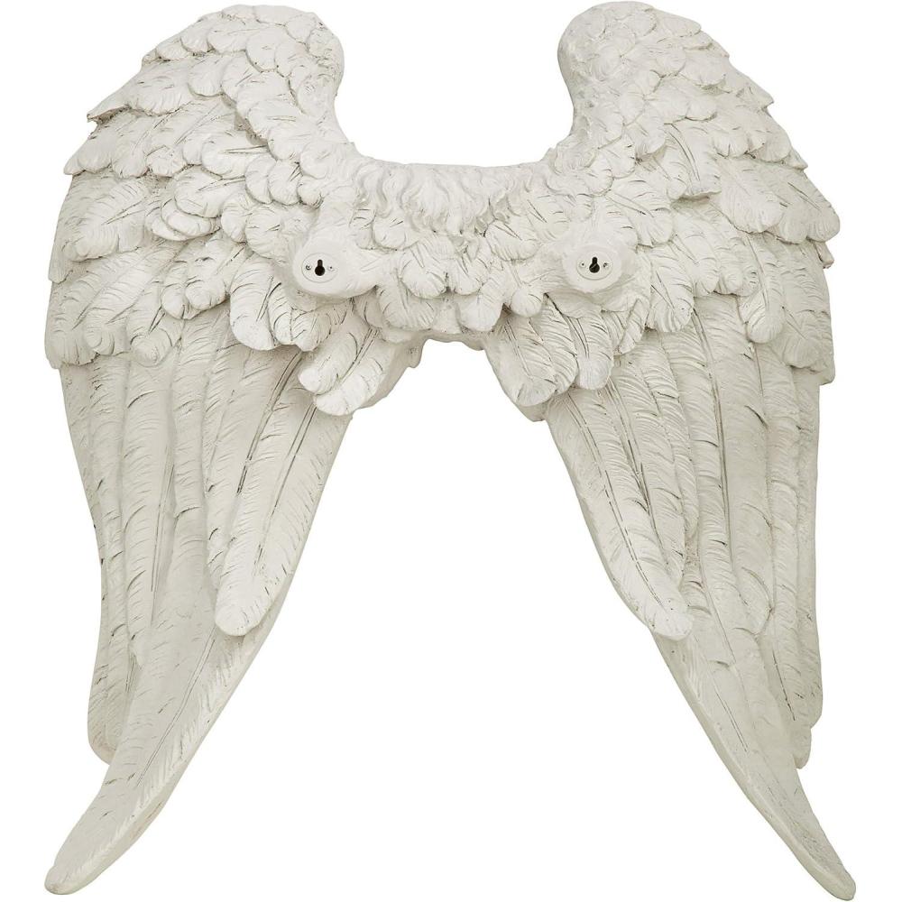 imageDesign Toscano EU20780 Heavenly Guardian Angel Wings Wall SculptureAntique Stone