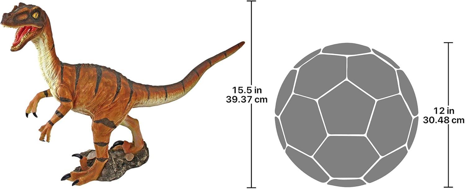 imageDesign Toscano Velociraptor Scaled Dinosaur StatueFull Color