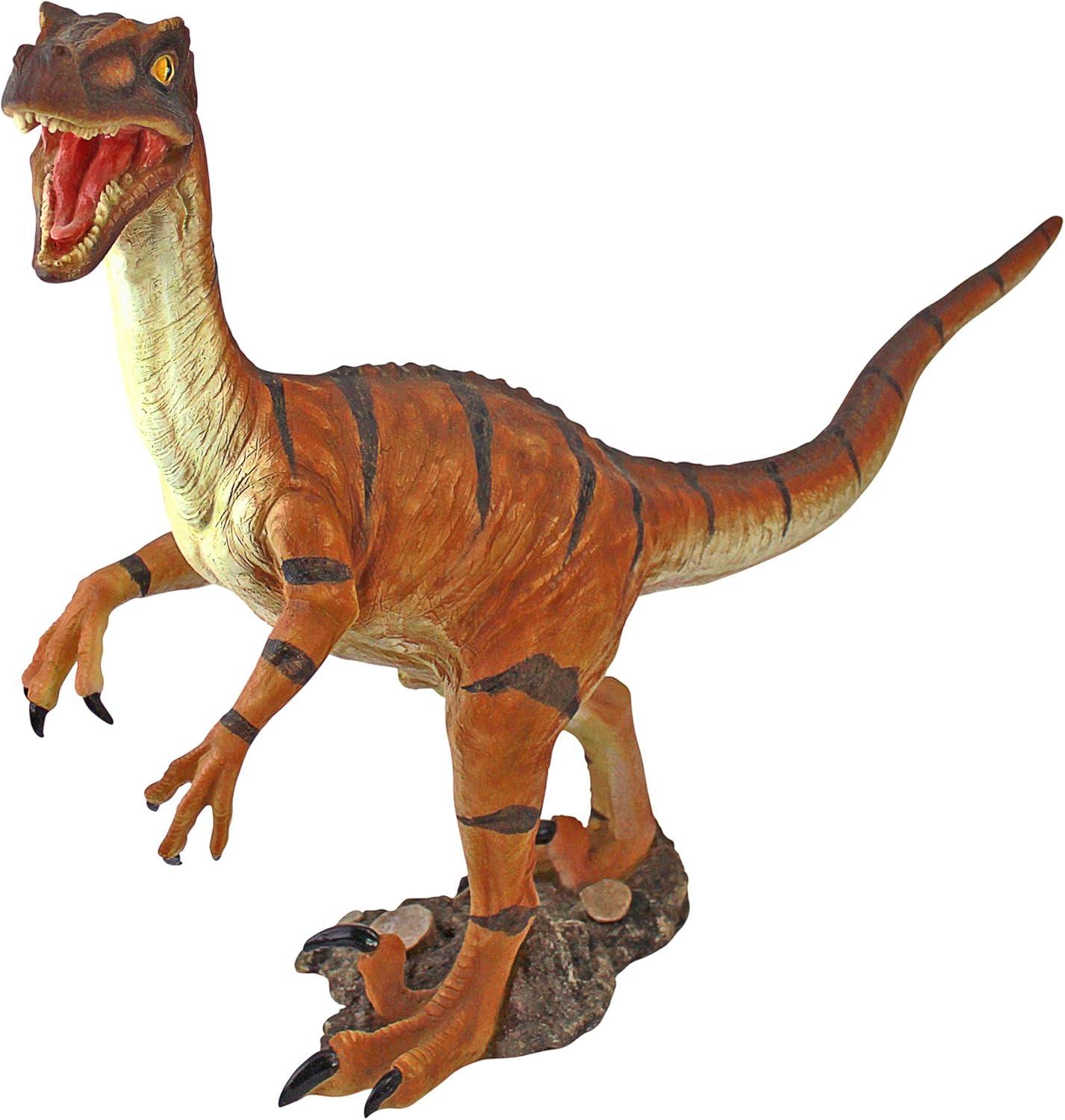 imageDesign Toscano Velociraptor Scaled Dinosaur StatueFull Color