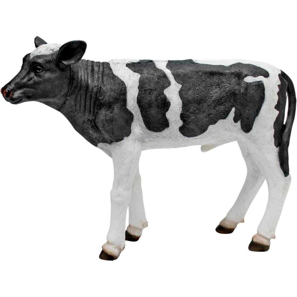 imageDesign Toscano Mother Cow and Calf Garden StatueCountry Boy Standing Cow