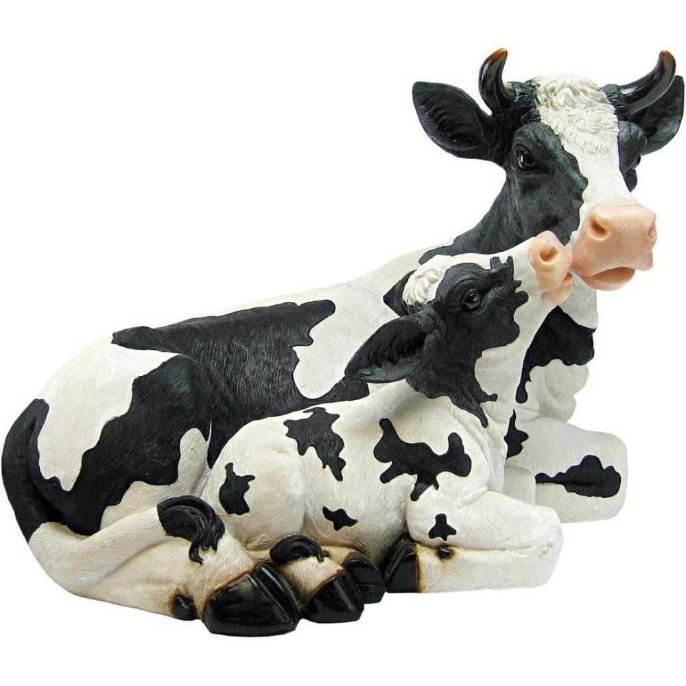 imageDesign Toscano Mother Cow and Calf Garden StatueMother Cow Calf