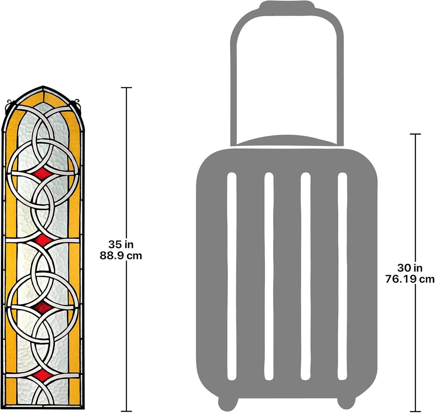 imageDesign Toscano Celtic Knotwork TiffanyStyle Stained Glass WindowCeltic Knotwork Stained Glass Window