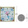 Design Toscano Stained Glass Panel – Dragonfly Pond 24”W x 24.5”H Wall Hanging, Blossom Pink, Handcrafted Stained Glass Sculpture