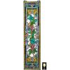Design Toscano Blackstone Hall Stained Glass Window Hanging Panel with Scrolled Brackets, 9 Inches Wide, 0 Inches Deep, 35 Inches High, Stained Glass, Full Color Finish(Grapes On the Vine)