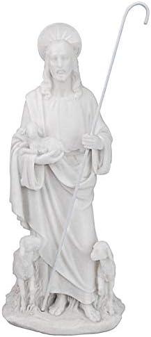 imageDesign Toscano Jesus The Good Shepherd Marble Resin Statue 125 inch
