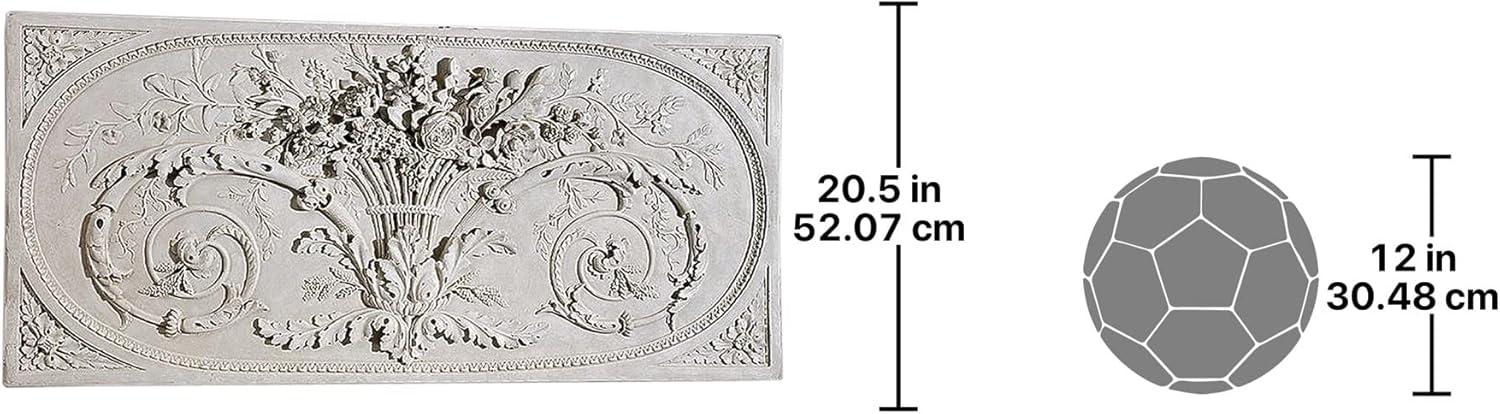 imageDesign Toscano Le Bouquet Grand Sculptural Wall Frieze in Antique Stone