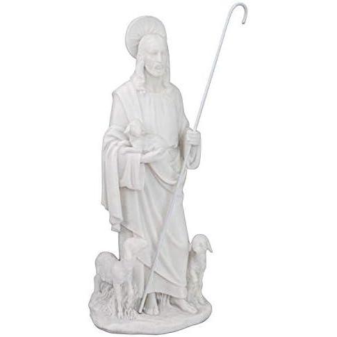 imageDesign Toscano Jesus The Good Shepherd Marble Resin Statue 125 inch