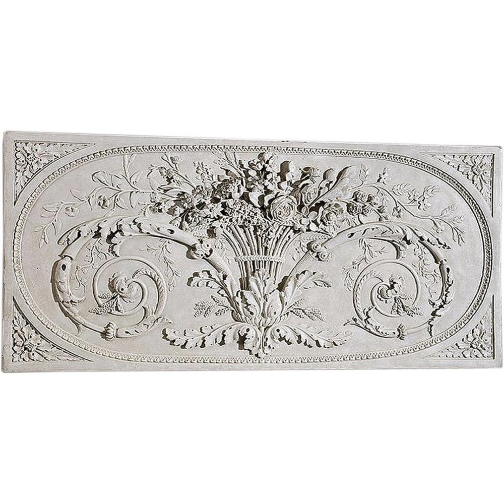 imageDesign Toscano Le Bouquet Grand Sculptural Wall Frieze in Antique Stone
