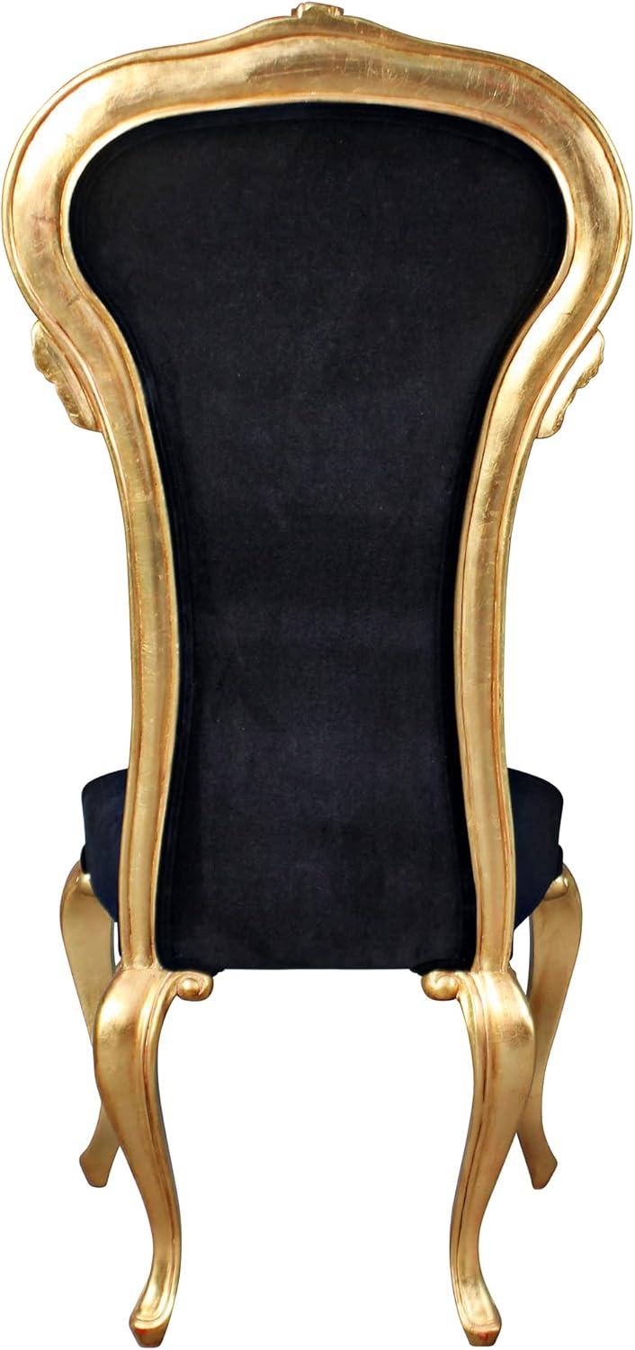 imageDesign Toscano Delacroix Ebony Velvet Gilded Side Chair Each