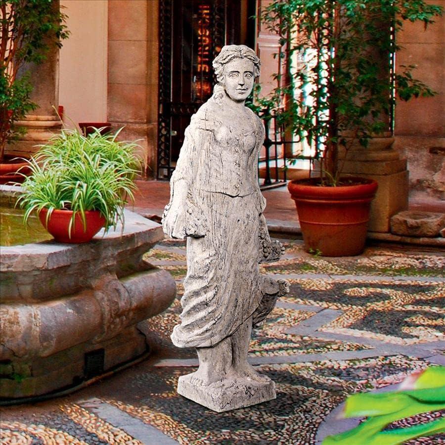 imageDesign Toscano Flora Patroness of Flowering Plants Outdoor Garden Statue 45 inches Tall Fiberglass Cast Stone Resin Limestone Finish