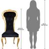 Design Toscano Delacroix Ebony Velvet Gilded Side Chair: Each