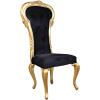 Design Toscano Delacroix Ebony Velvet Gilded Side Chair: Each