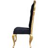 Design Toscano Delacroix Ebony Velvet Gilded Side Chair: Set of Two