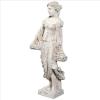 Design Toscano Flora, Patroness of Flowering Plants Outdoor Garden Statue, 45 inches Tall, Fiberglass Cast Stone Resin, Limestone Finish