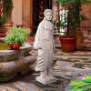 Design Toscano Flora, Patroness of Flowering Plants Outdoor Garden Statue, 45 inches Tall, Fiberglass Cast Stone Resin, Limestone Finish