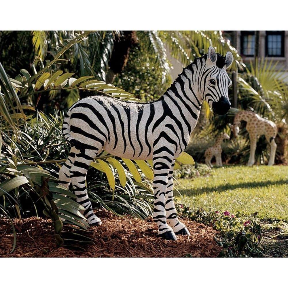 imageDesign Toscano Zora the Zebra Outdoor Garden Statue 22 Inch Polyresin Full ColorZairen