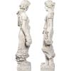 Design Toscano Flora and Proserpina, Patronesses of Growth Outdoor Garden Statues, Set of Two, 44 inch, Fiberglass Cast Stone Resin, Limestone Finish
