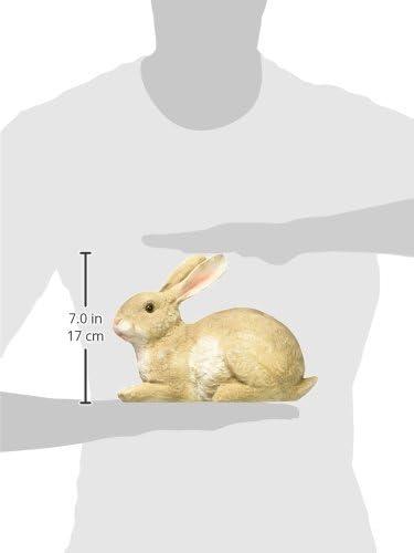 image:imageDesign Toscano QM200861 Bashful The Bunny Lying Down Rabbit Outdoor Garden Statue 10 Inch full color