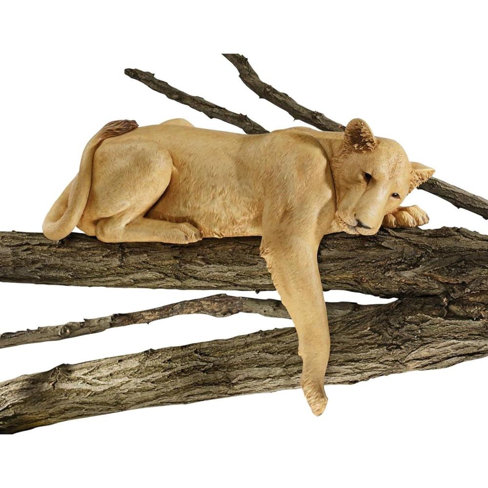 image:imageDesign Toscano Lioness of Namibia IndoorOutdoor Feline Panthera Garden Wall Animal Statue 29 Inches Wide 12 Inches Deep 19 Inches High Handcast Polyresin Full Color Finish