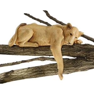 Design Toscano Lioness of Namibia Indoor/Outdoor Feline Panthera Garden Wall Animal Statue, 29 Inches Wide, 12 Inches Deep, 19 Inches High, Handcast Polyresin, Full Color Finish
