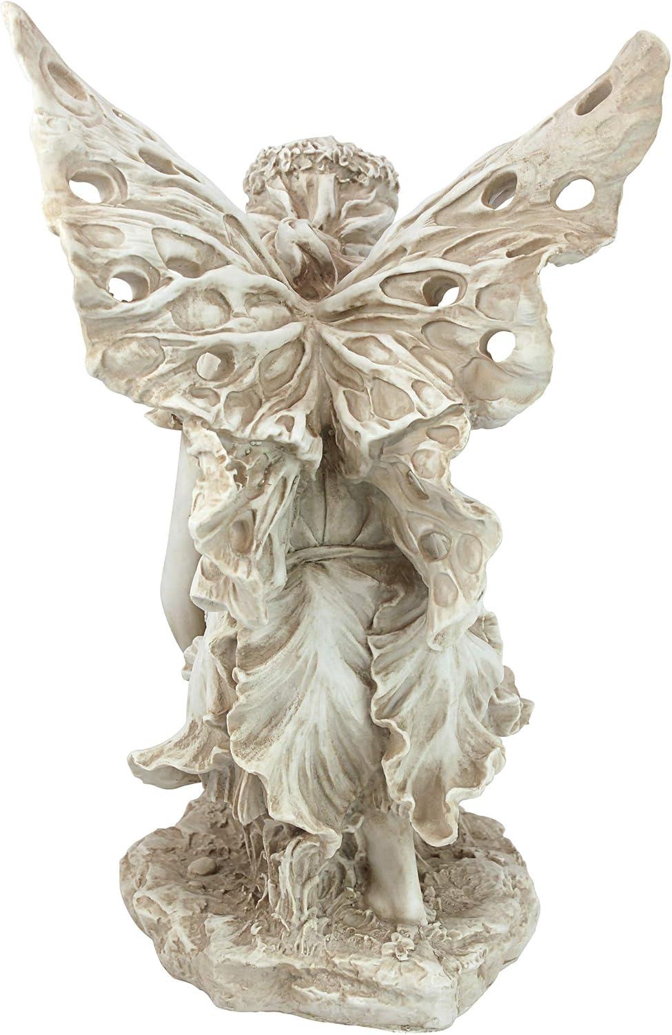 image:imageDesign Toscano Fannie the Garden Fairy IndoorOutdoor Shelf Sitting Statue 12 Inch Tall Cast Stone Resin Full Color FinishStatue