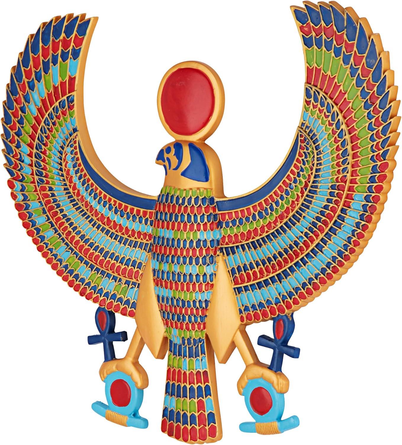 image:imageDesign Toscano Egypitan Decor Eye of Horus Wall Sculpture Plaque 12 Inch Polyresin Full Color QL124212Horus Plaque