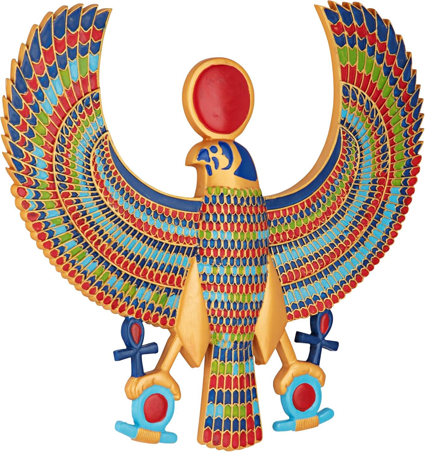 image:imageDesign Toscano Egypitan Decor Eye of Horus Wall Sculpture Plaque 12 Inch Polyresin Full Color QL124212Horus Plaque