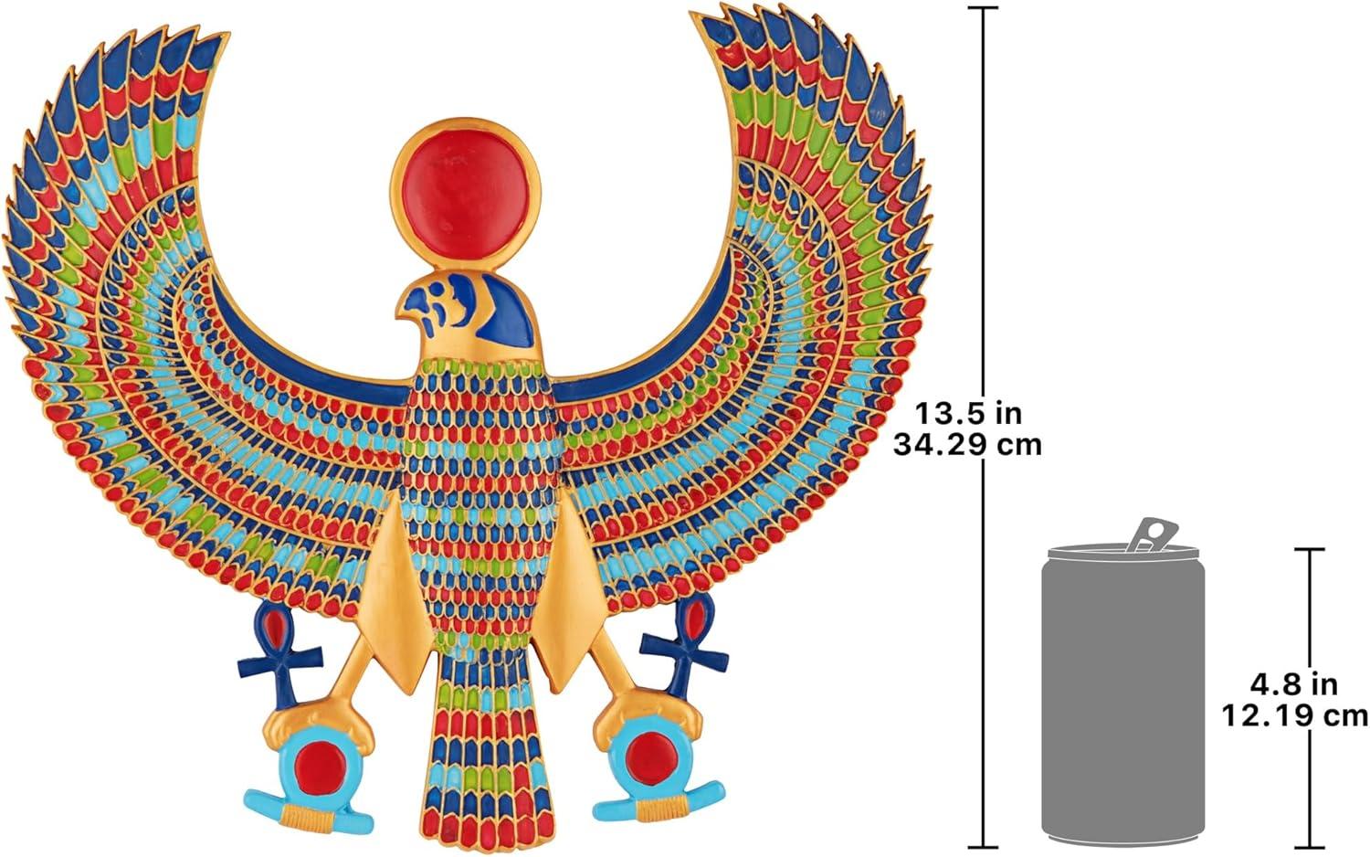 image:imageDesign Toscano Egypitan Decor Eye of Horus Wall Sculpture Plaque 12 Inch Polyresin Full Color QL124212Horus Plaque