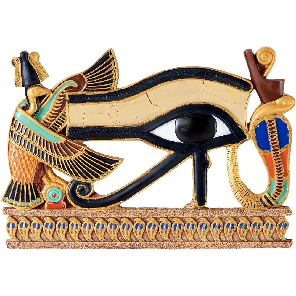 image:imageDesign Toscano Egypitan Decor Eye of Horus Wall Sculpture Plaque 12 Inch Polyresin Full Color QL124212Eye of Horus