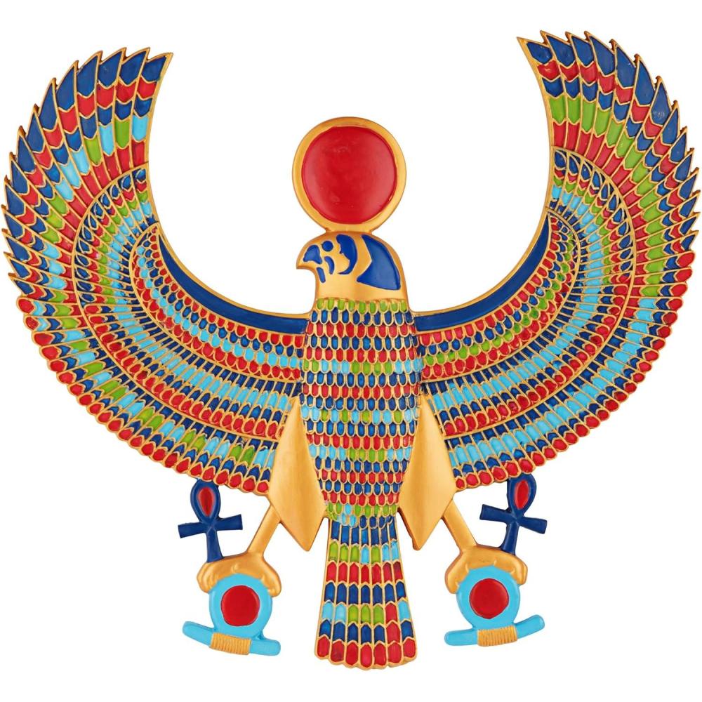 image:imageDesign Toscano Egypitan Decor Eye of Horus Wall Sculpture Plaque 12 Inch Polyresin Full Color QL124212Horus Plaque