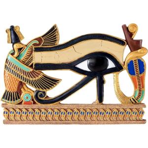 Design Toscano Egypitan Decor Eye of Horus Wall Sculpture Plaque, 12 Inch, Polyresin, Full Color, QL124212(Eye of Horus)