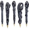 Design Toscano Gargoyles and Dragons Gothic Decor Sculptural Ball Point Pens Desk Accessories, 6 Inches Wide, 0 Inches Deep, 0 Inches High, Handcast Polyresin, Gray Stone Finish