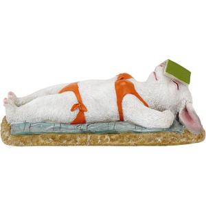 Design Toscano Beach Bunny Soaking Up Some Rays Rabbit Garden Statue
