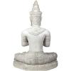 Design Toscano Praying Seated Ayutthaya Thai Decor Asian Garden Statue, 31 inches Wide, 46 inches Tall, Cast Stone Resin, Antique Stone Finish