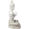 Design Toscano Praying Seated Ayutthaya Thai Decor Asian Garden Statue, 31 inches Wide, 46 inches Tall, Cast Stone Resin, Antique Stone Finish