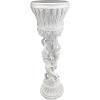 Design Toscano Les Filles Joyeuses Dancing Maidens Pedestal Column Plant Stand with Urn, 36 Inch Tall, Cast Stone Resin, Antique Stone Finish