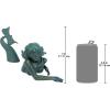 Design Toscano Meara the Mermaid Swimmer Indoor/Outdoor Garden Statue for Patio, Pool or Lawn, 16 Inches Wide, 7 Inches Deep, 7 Inches High, Handcast Polyresin, Green Verdigris Finish
