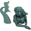 Design Toscano Meara the Mermaid Swimmer Indoor/Outdoor Garden Statue for Patio, Pool or Lawn, 16 Inches Wide, 7 Inches Deep, 7 Inches High, Handcast Polyresin, Green Verdigris Finish