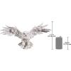 Design Toscano Mystical Snowy Owl Bird Indoor/Outdoor Wall Frieze Sculpture, Medium, 19 inches wide, 11 inches tall, Cast Stone Resin, White Finish(Full Color)